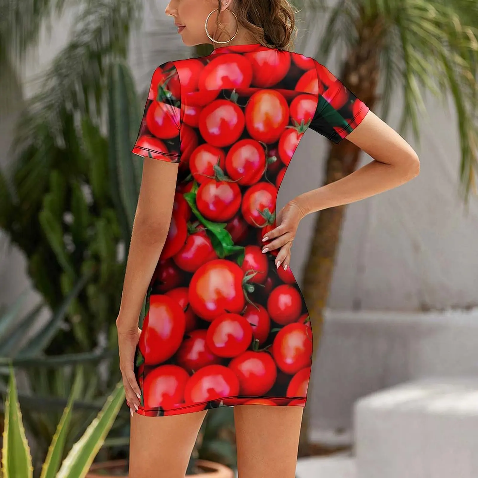 Garden Tomatoes 3 Short Sleeved Dress dress Womens dresses women's elegant loose dresses evening dress woman