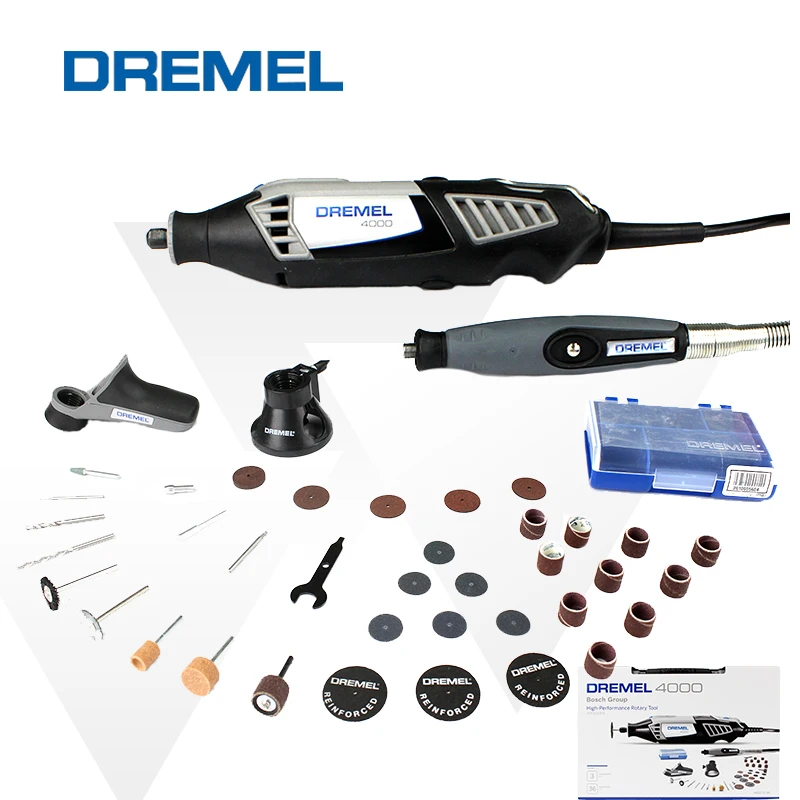 Dremel 4000 Electric Grinder Power Variable Speed Rotary Tool Attachments Rechargeable Polishing Grinding Accessories Tool 36Pcs