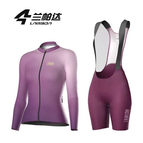 Imagen 1 del producto Lameda-Conjunto de ciclismo para mujer, traje de ciclismo transpirable, camisetas cómodas, pantalones de ciclismo con almohadilla, camisetas de ciclismo para mujer