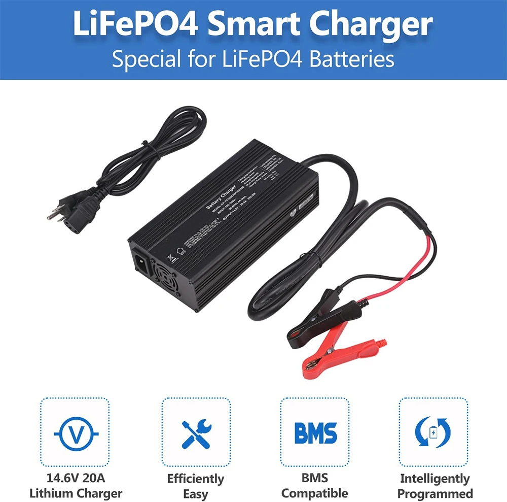 14.6v 20a 10amp lifepo4 carro trickle carregador 4S 12 volts 20amp ciclo profundo marinho solar 12 v 10a lítio ferro fosfato carrinho de golfe rv