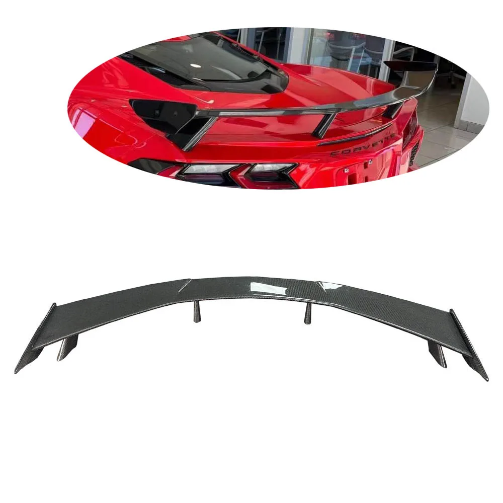 

Carbon Fiber High Wing Rear Spoiler for Chevrolet Corvettes C8 Rrear Trunk Spoiler Wing