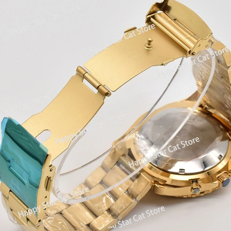 DL46941 46943 Movement Case Large Dial All Steel Solid Sapphire Lens Double Calendar Watch Accessories