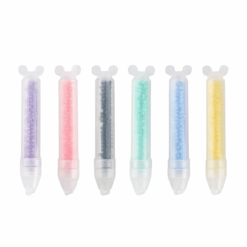 Rainbow Bow Handmade Set Beads Pen Ballpoint Pen Painting Sticker Set Handmade Bead Painting Creative Production Princess Theme