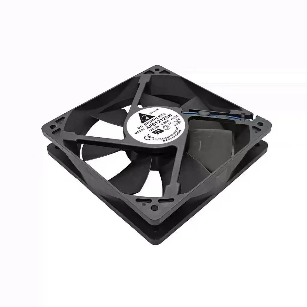 SLIDER AFB1212SH DC 12V 0.80A 12025 3-Wire Cooling Fan, 120x120x25mm High CFM Super Speed Computer PC Case Axial Fan
