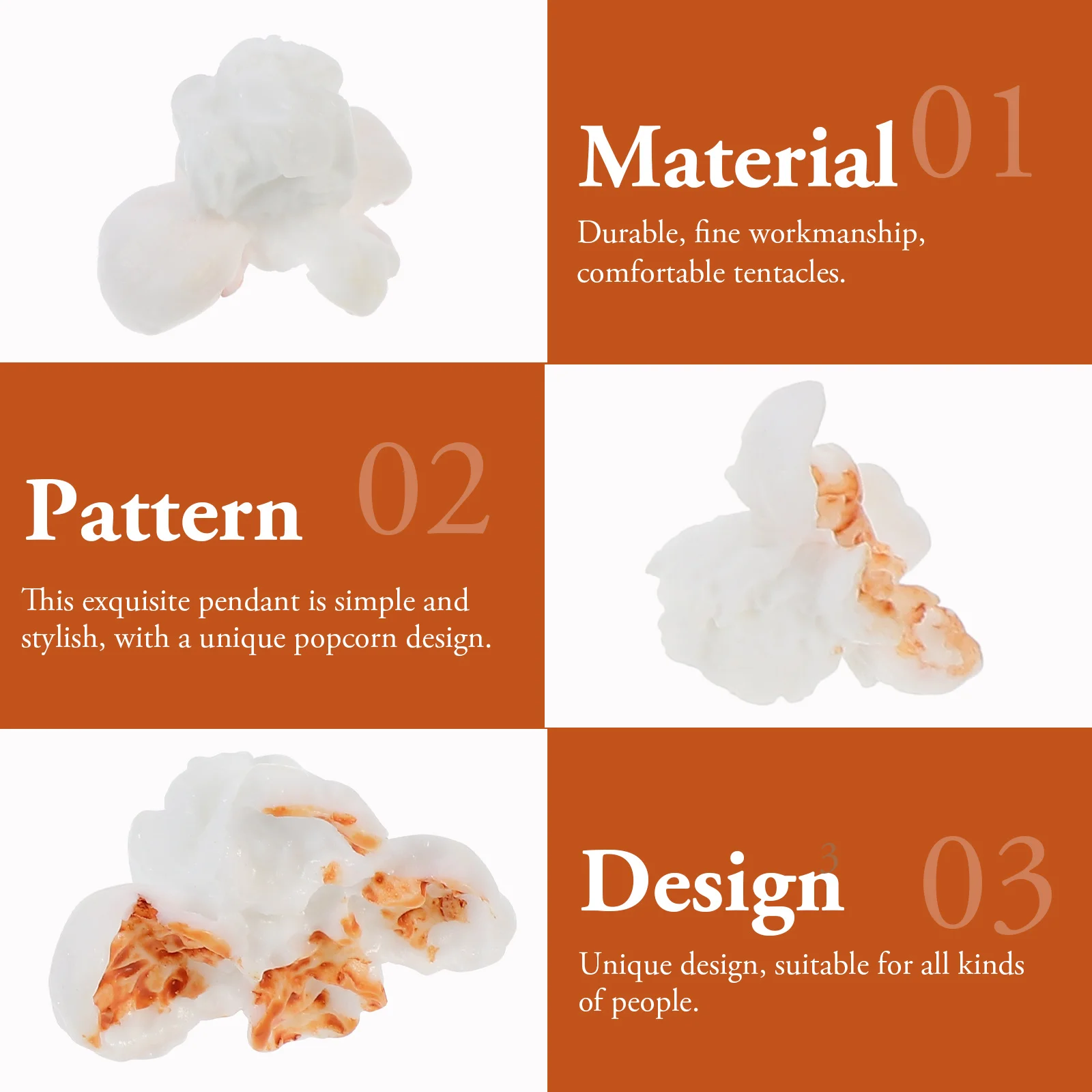 

20 Pcs Popcorn Craft Miniature Phone Case Decorations Accessories Ornament Charms for