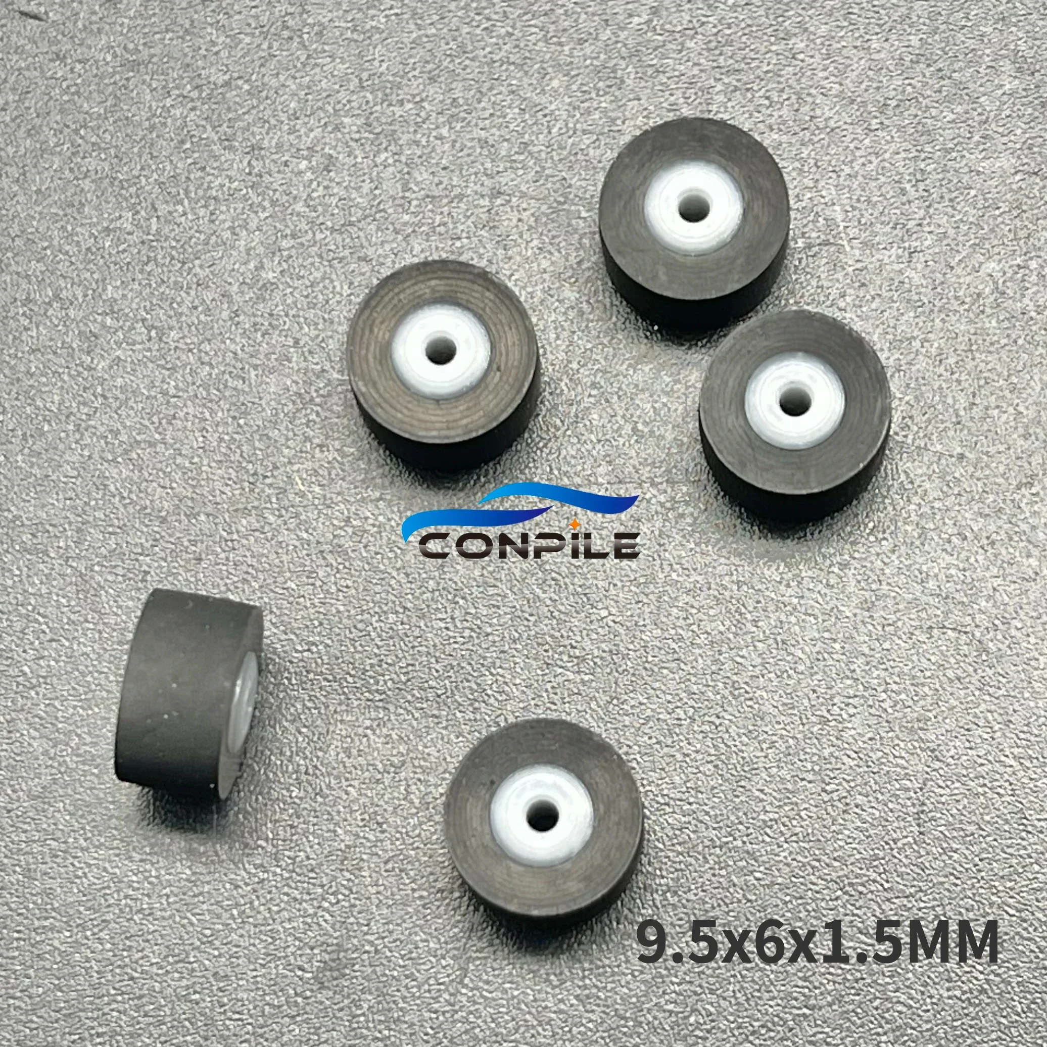 5pcs 9.5x6x1.5MM pinch roller Audio Belt Pulley Tape Recorder Cassette deck rubber Wheel for SONY Panasonic Stereo player