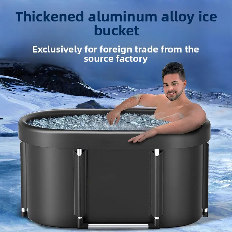 Cubo de baño plegable transfronterizo de Amazon para adultos, montaje doméstico, bañera plegable, bañera de hielo portátil para atleta