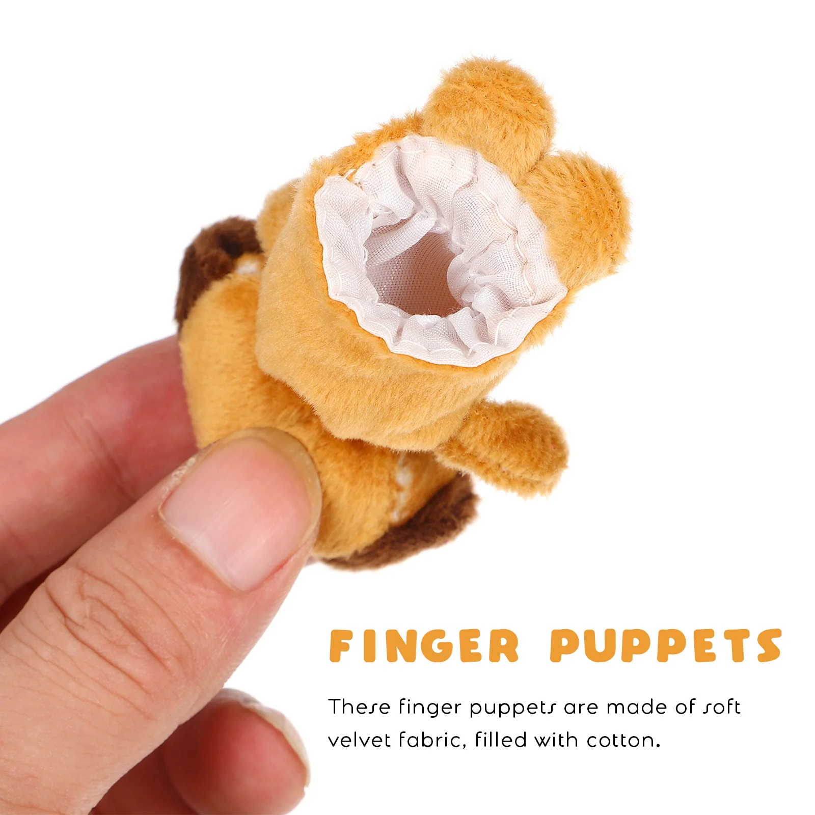 10 Pcs Mini Plush Figures Finger Puppet Bath Toys Hand Dolls Farm Animal Child for Kids