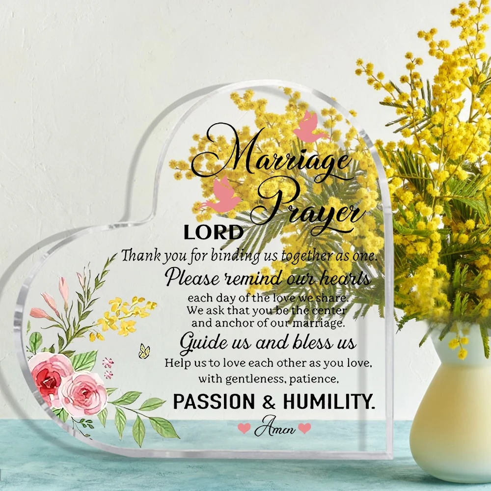 علامة الزفاف، هدية الزفاف الدينية، هدية الزفاف للأزواج حديثًا، اقتباس الصلاة للزوجين، هدية مباركة الزواج