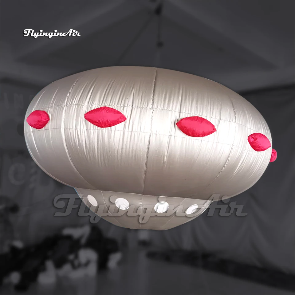 Lighting Inflatable Flying Saucer Balloon Alien Craft Air Blow Up UFO For Party Decoration