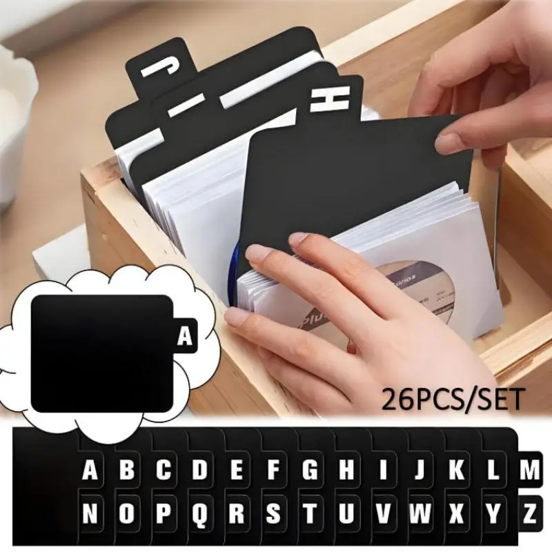 Obrázek 4: 26pcs cd/dvd/vinyl zaznamenat organizátor děliče A-Z abeceda akta úložný separátor pro hudba alb, úřad, domácí, space-saving
