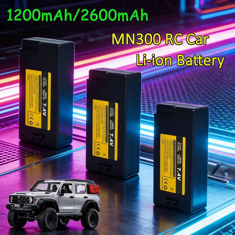 MN300 RC Auto Akku 7,4V 1200mAh 2600mAh Lipo-Akku Hochleistungs-Wiederaufladbarer Akku für MN300 RC Truck Offroad-Fahrzeugteile