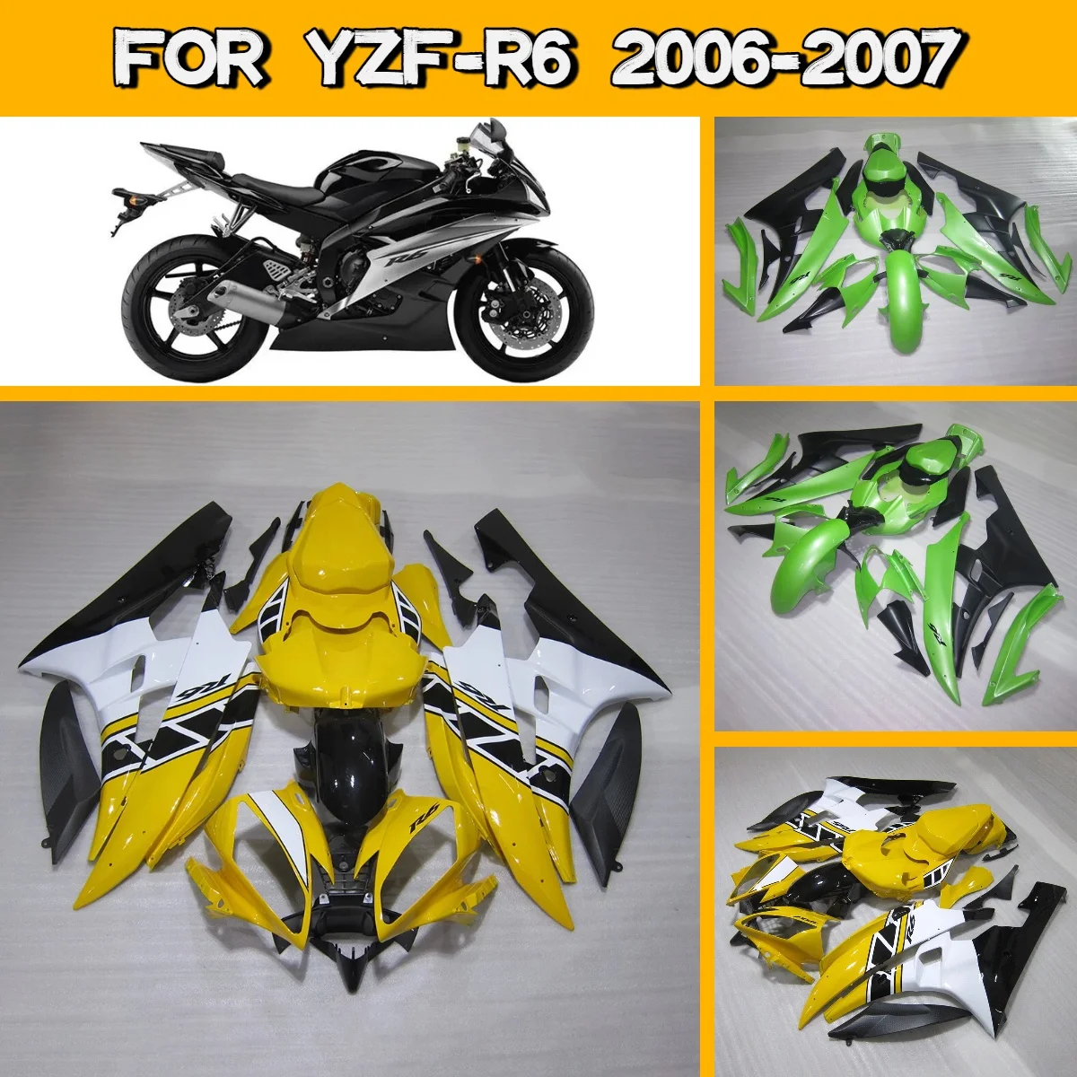 

Комплект обтекателей Prime Fairings 2006-2007 YZF R6, кастомный, из ABS-пластика, окрашенный, для замены, подходит для Yamaha YZFR6 06-07 годов