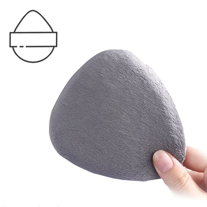 1 قطعة أسود/رمادي ماكياج نفخة إسفنجة تجميلية كبيرة شكل مروحة ماكياج إسفنجة أساس وسادة هوائية مسحوق السلس الرطب والجاف الإسفنج