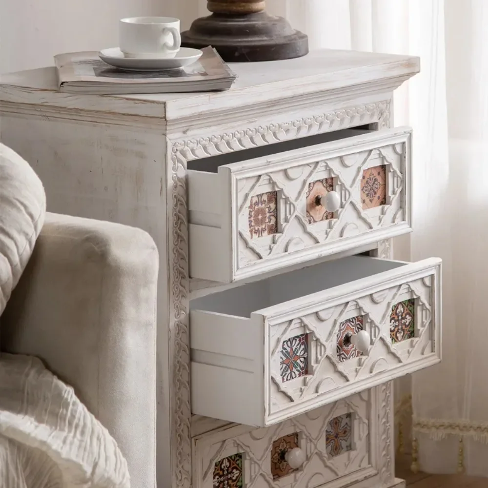 Exotic Multi-Functional Entrance Display Drawer Print Personalized Storage for Hotel Living Room Homestay