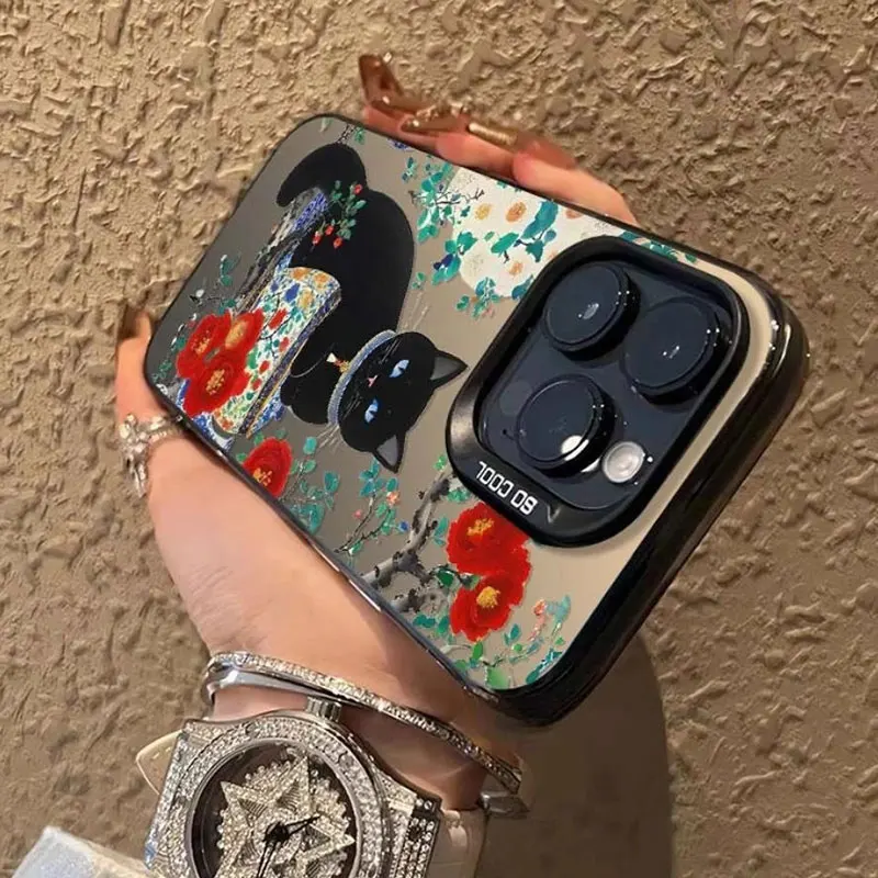 Per Funda iphone 17 Pro Max Custodia Cute Cat Fundas 16 15 14 13 12 11 Pro 16Pro 14Pro Max iphone17 Custodie per telefoni Apple Cover 14Promax