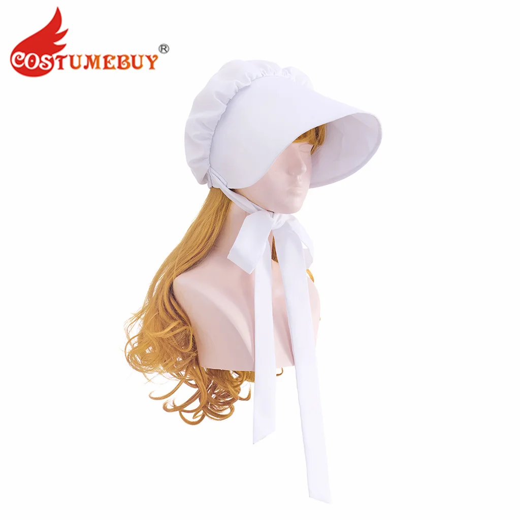 Vintage Colonial Bonnet Hat Women Girls Pilgrim Pioneer Cosplay Cap Costume Headdress Pilgrim Victorian Maid Hats