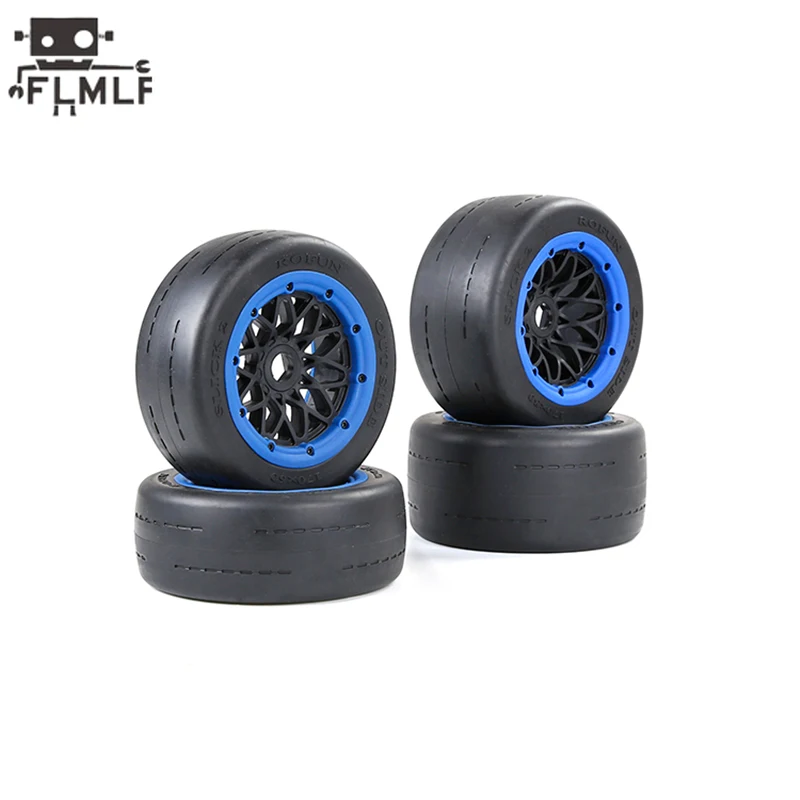 Rc Car Super Grip Front 170X60mm Rear 170X80mm Wheel Bald Tire 4PCS/Set Fit 1/5 HPI ROFUN BAHA ROVAN KM BAJA 5B SS Parts