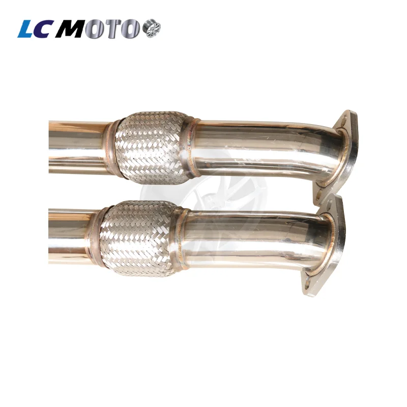 Resonated SS304 Exhaust Downpipe Y‑Pipe For Nissan GT‑R R35 2009+