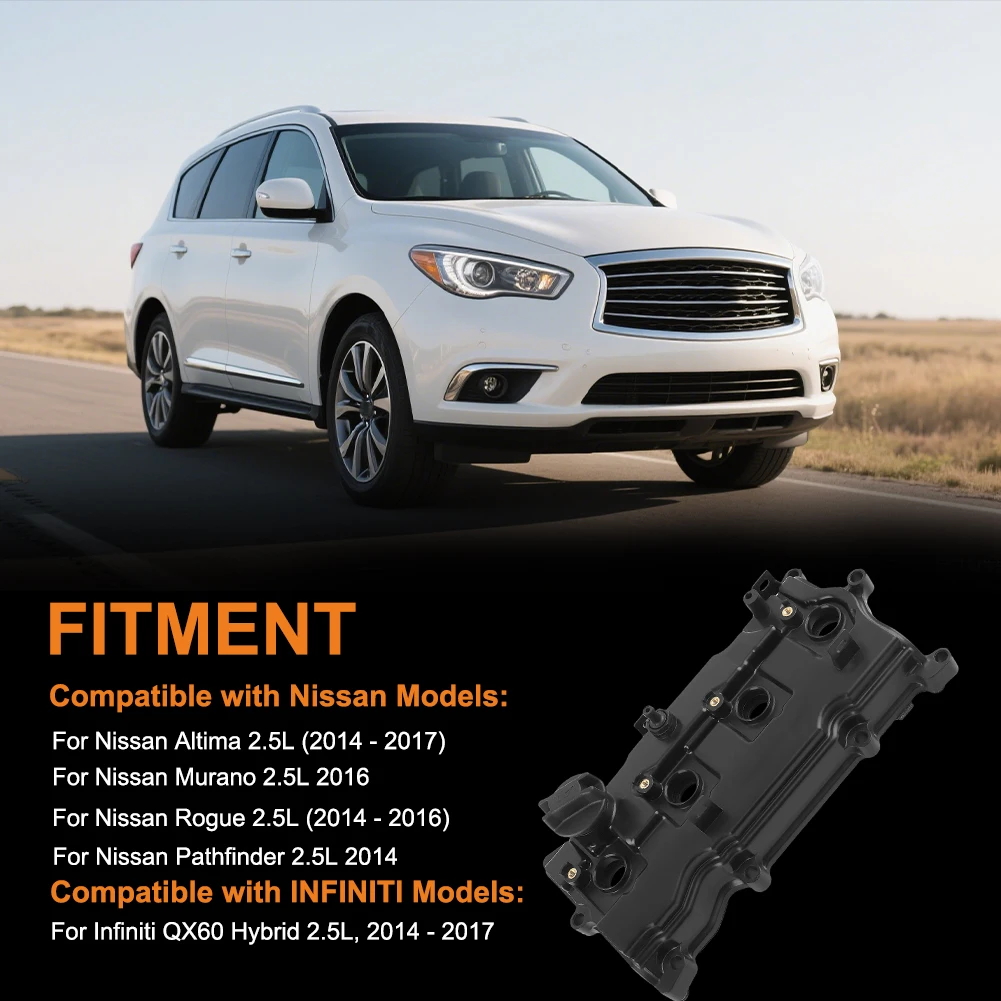 

Valve Chamber Cover with Gasket Bolt Valve Covers for Nissan Altim 14-17 Murano 2016 Rogue 14-16 for Nissan Pathfinder 2014 2.5L