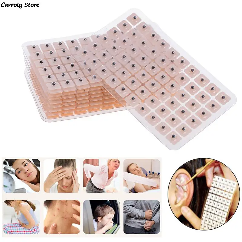 600Pcs Ear Press Seeds Acupuncture Disposable Plaster Bean Massage