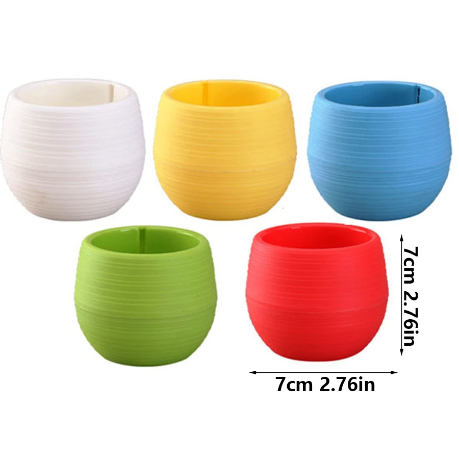 5/10/20pcs Mini Flower Pots for Succulents Small Plants DIY Interchangeable Planters with Drainage Hole Water Reservoir JXB
