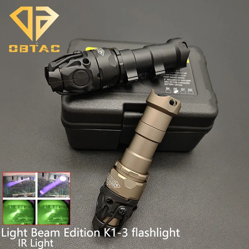 NEW Tactical Metal KIJI K1 K1-3 IR Adjustable Scout Light 850nm Illumination with Original Markings Fit 20mm Rail K10 Flashlight