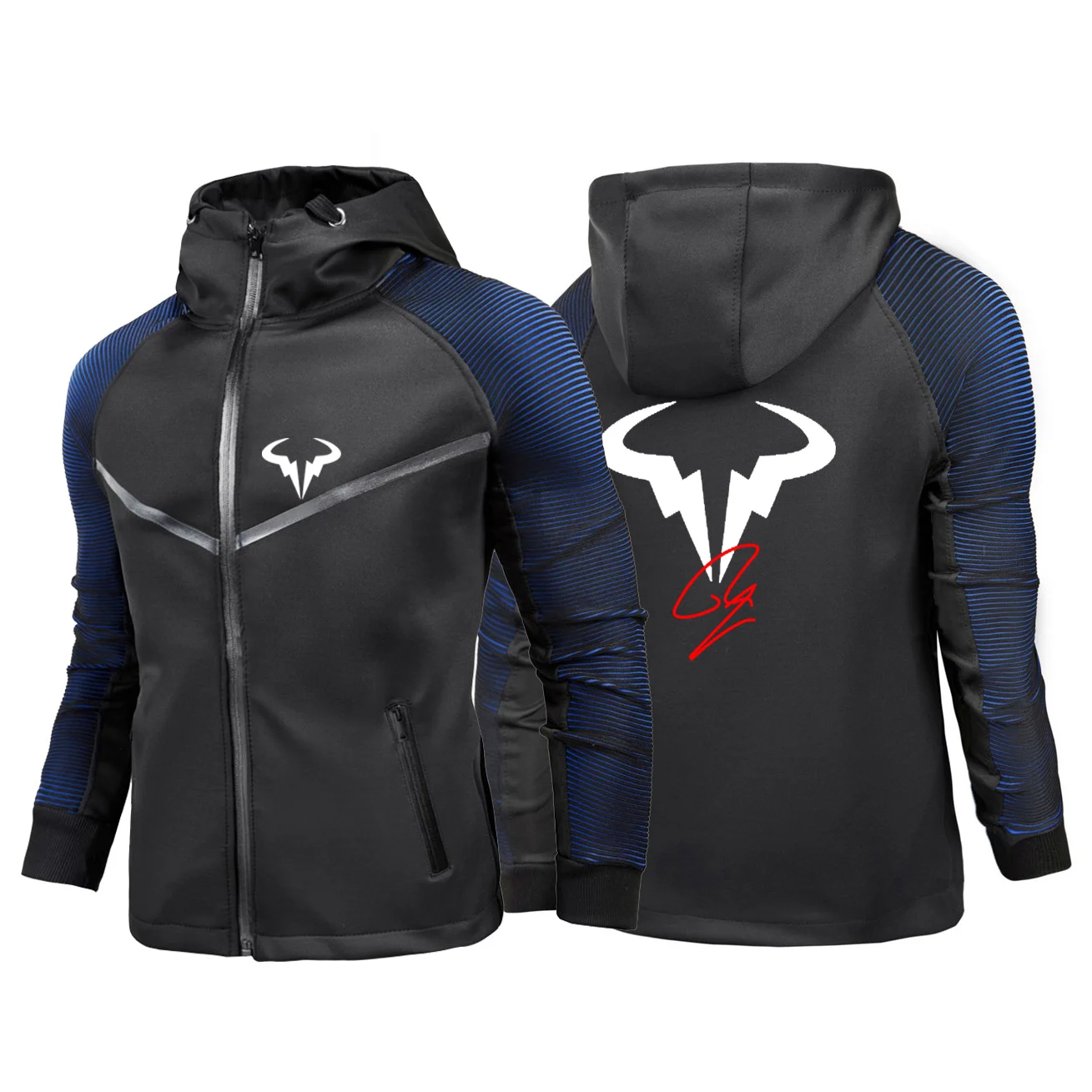 

Rafael Nadal Tennis Player 2024 Men Spring Autumn New Racing Suit Hooded Zipper Jacket Sports Comfortable Motocycle Casual Tops