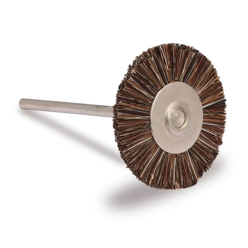10PCS Dental Horse Hair Wool Cotton Cloth Brush Polishing Wheel For Low Speed Straight Handpiece Teeth Polisher Material 2.35mm