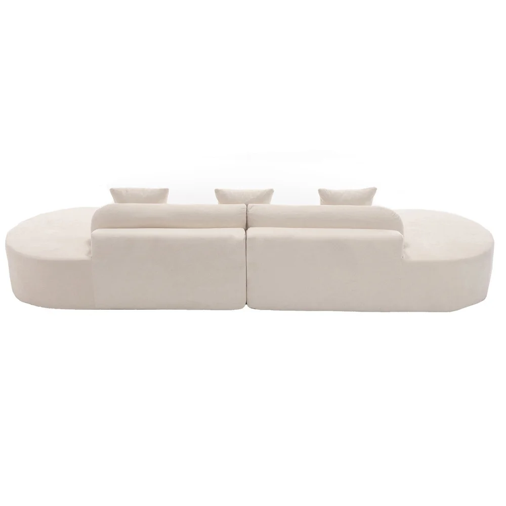 Modern Curved Modular Sofa Art Simple Boneless Sofa Living Room Apartment Compression Sofa Box Furniture