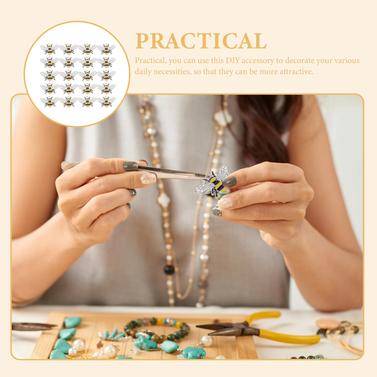 

20Pcs DIY Pendant Accessory Alloy Charms Lightweight Compact Craft Material for Small Ornament Decorative Crafts DIY