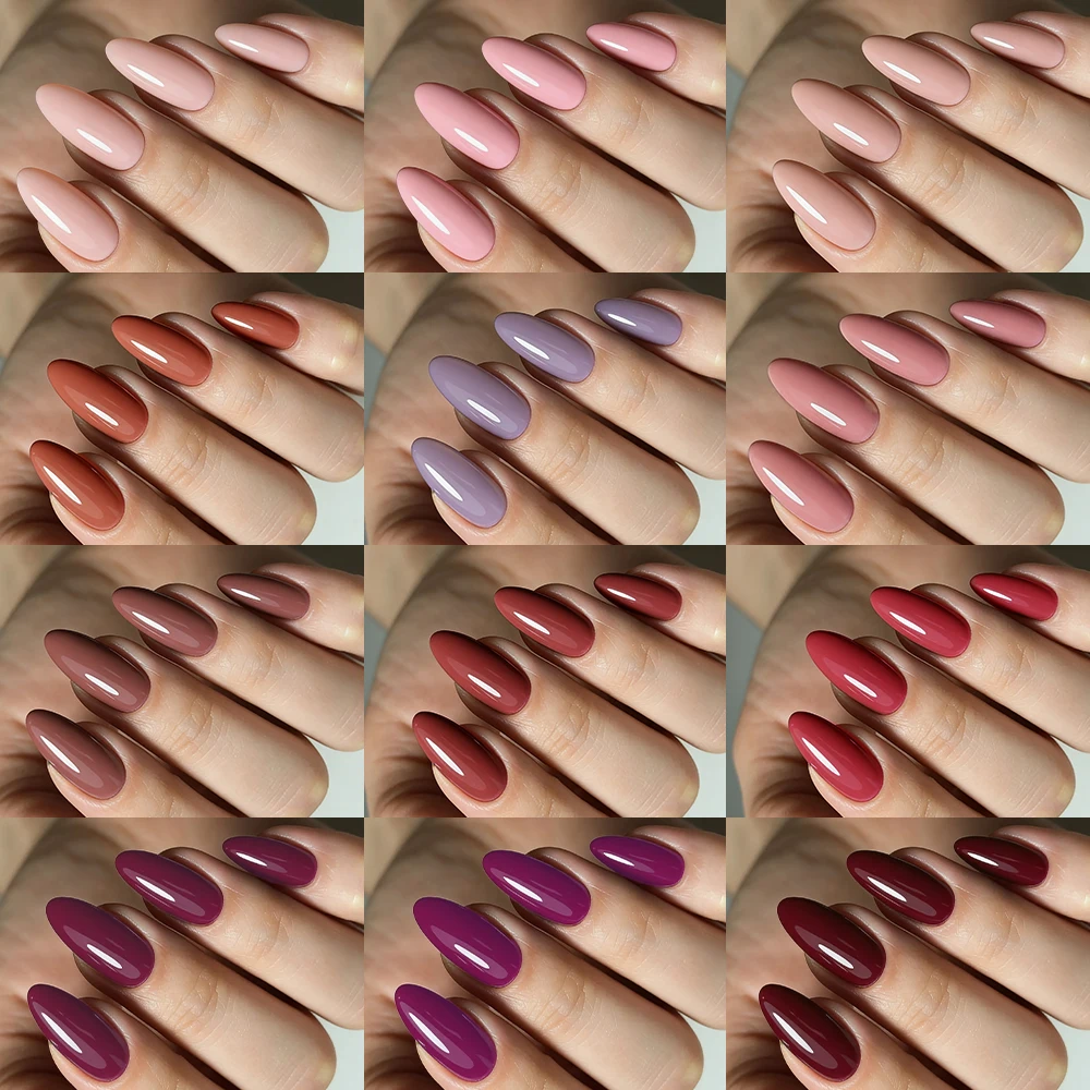 288個/箱 モランディカラー アーモンド型 付け爪 ノンジェル アクリル フルカバー ネイルチップ ウェアネイル プレスオンネイル DIY マニキュアツール