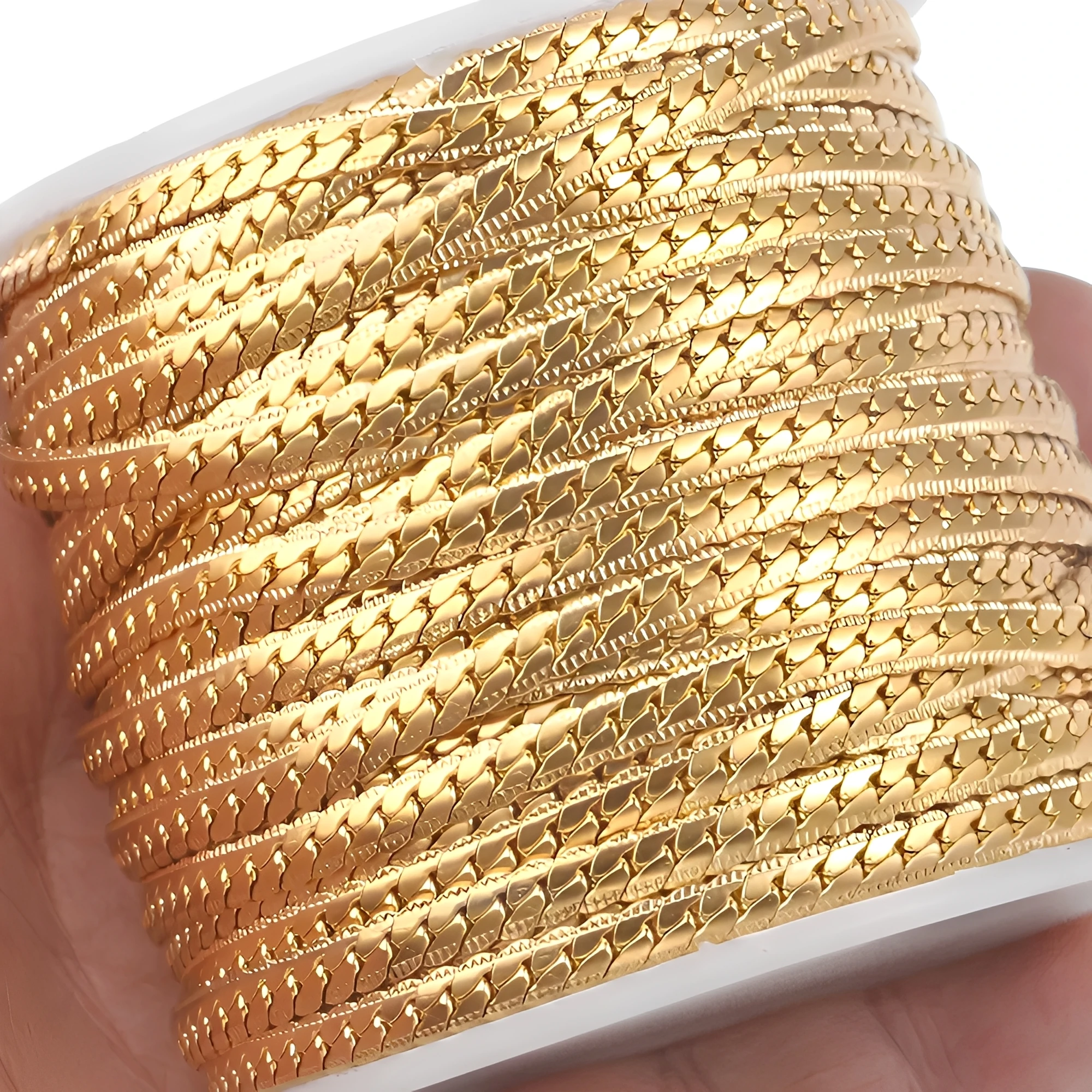 1 Meter Stainless Steel Large Heavy Chunky Hip Hop Punk Link Gold Color Chains DIY Jewelry Materials Handmade Necklace Bracelet image 6