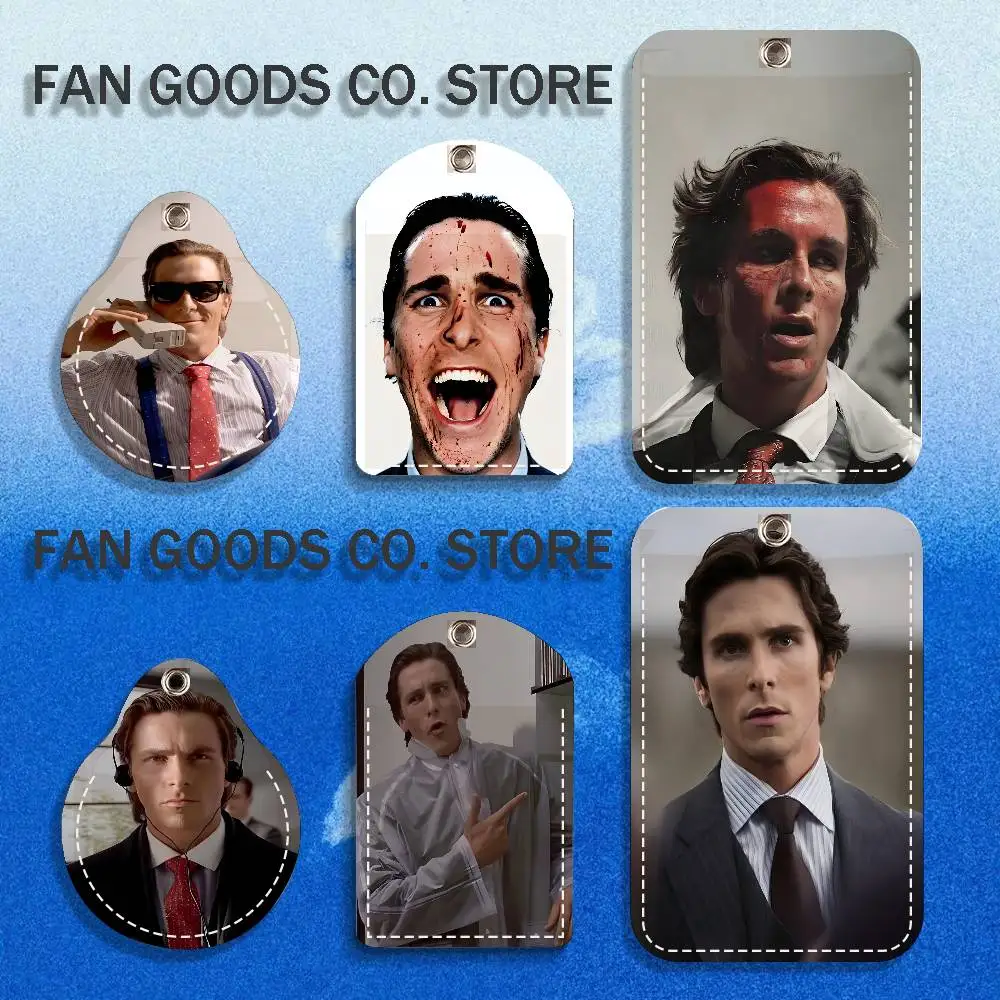 

Patrick Bateman American Psycho Holder Keychain For Air Tag Bank Business Work Card Holder Student Card Protective Case Bus Card
