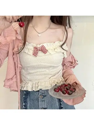Женский хлопковый топ Kawaii
