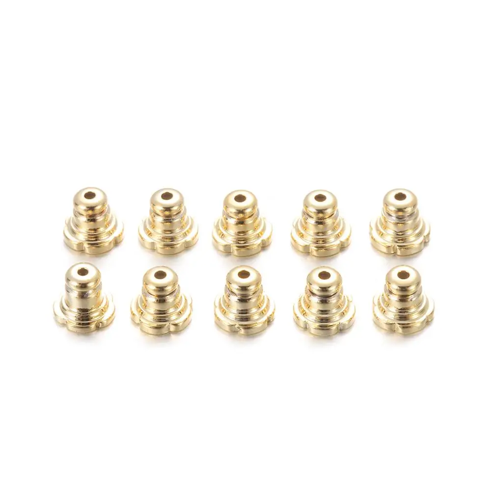 Copper Earring Backs Replacements 0.7*0.5CM Gold Earring Backs Silver Locking Earring Backs For Studs