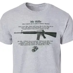 My Rifle -US Marine Corps Creed Printed T Shirt. High Quality Cotton, Breathable Top, Loose Casual T-shirt New S-3XL
