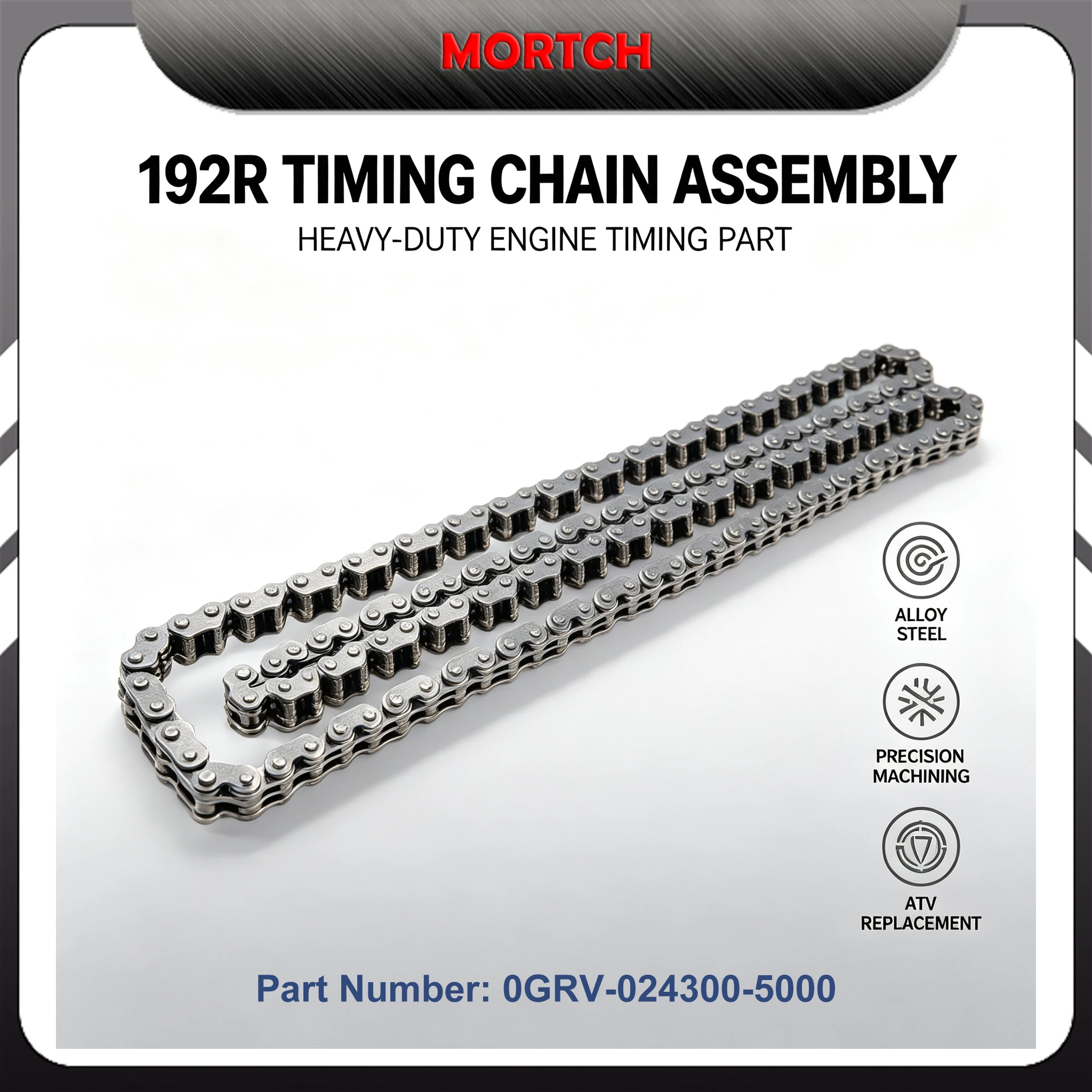Timing Chain Assembly 0GRV-024300-5000 OEM Spec Alloy Steel For CFMoto ATV CF500 CForce C5 GOES TERROX 550L 500L