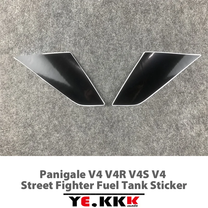 For Ducati Panigale V4 V4R V4S V4 Street Fighter Fuel Tank Sticker Decal Matt Black Glossy Black