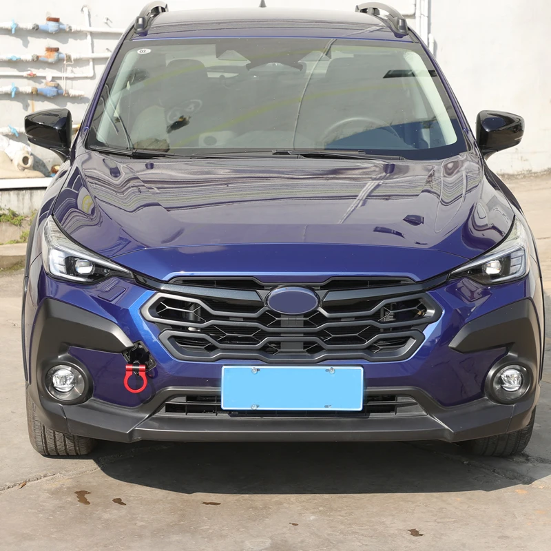 

For Subaru WRX Crosstrek 2022 2023 2024 Aluminum Alloy Red Car Forward Trailer Hook Tow Ring Bumper Tow Hook Trim Car Accessorie