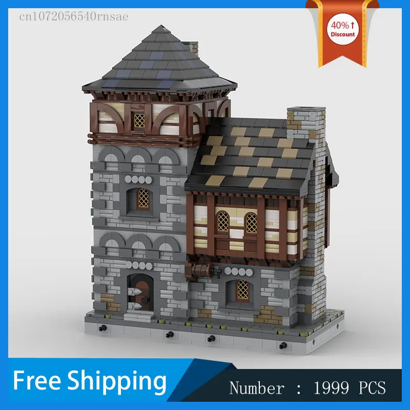 MOC Building Block Medieval House Modular Model Assembling Toys DIY Bricks Street View Series Christmas Gifts Birthday Present