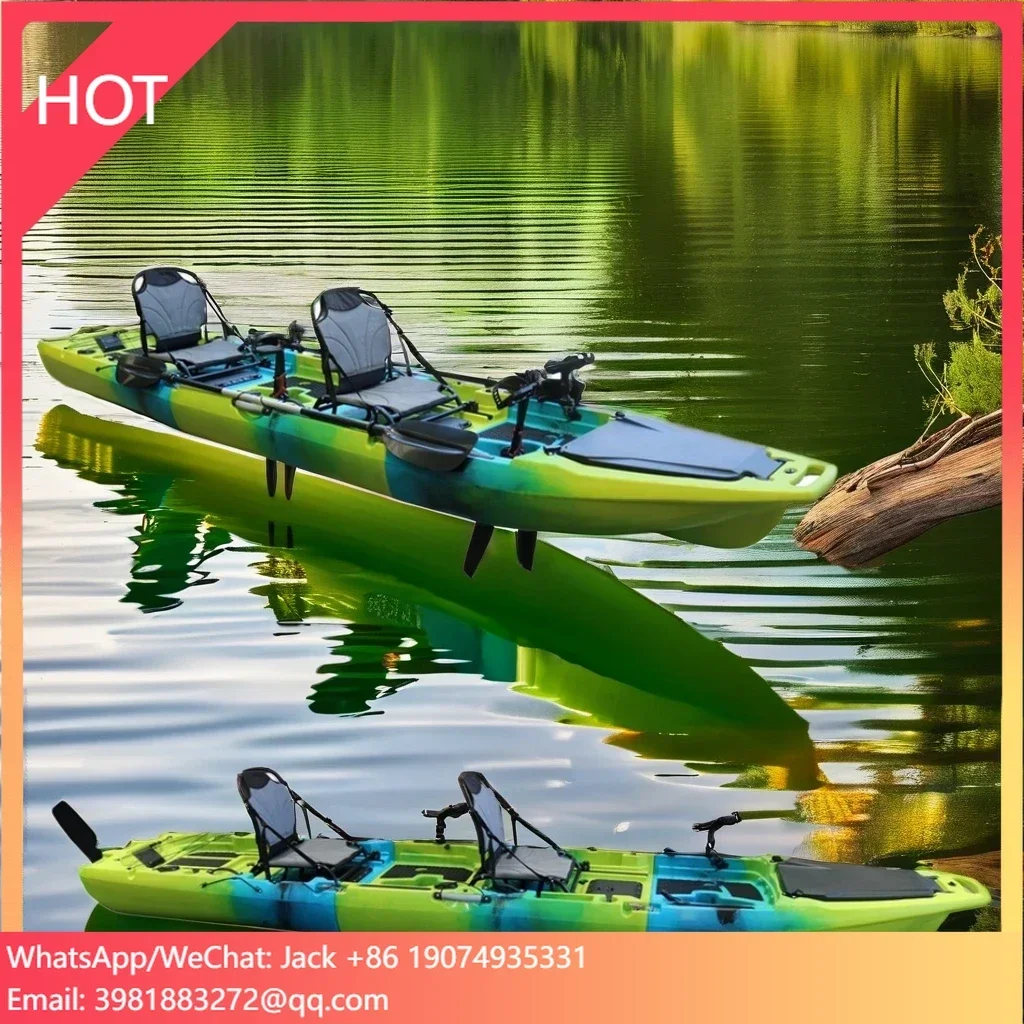 

Vicking Professional Modular Detachable Folding PE Plastic Hull 1-2 Person Inflatable Fishing Trolling Motor Pedal Touring 4m