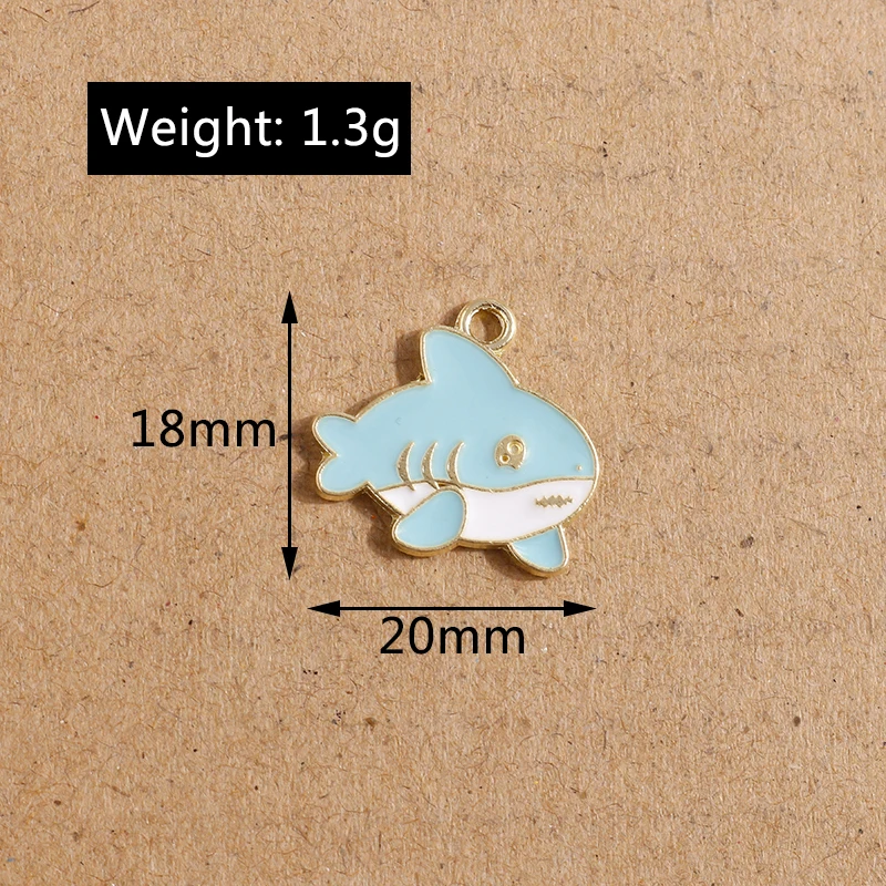 10 Stück süße Meereslebewesen Charms für Schmuckherstellung Emaille Seestern Muschel Muschel Charms Anhänger DIY Halskette Ohrringe Accessori – Detail 4