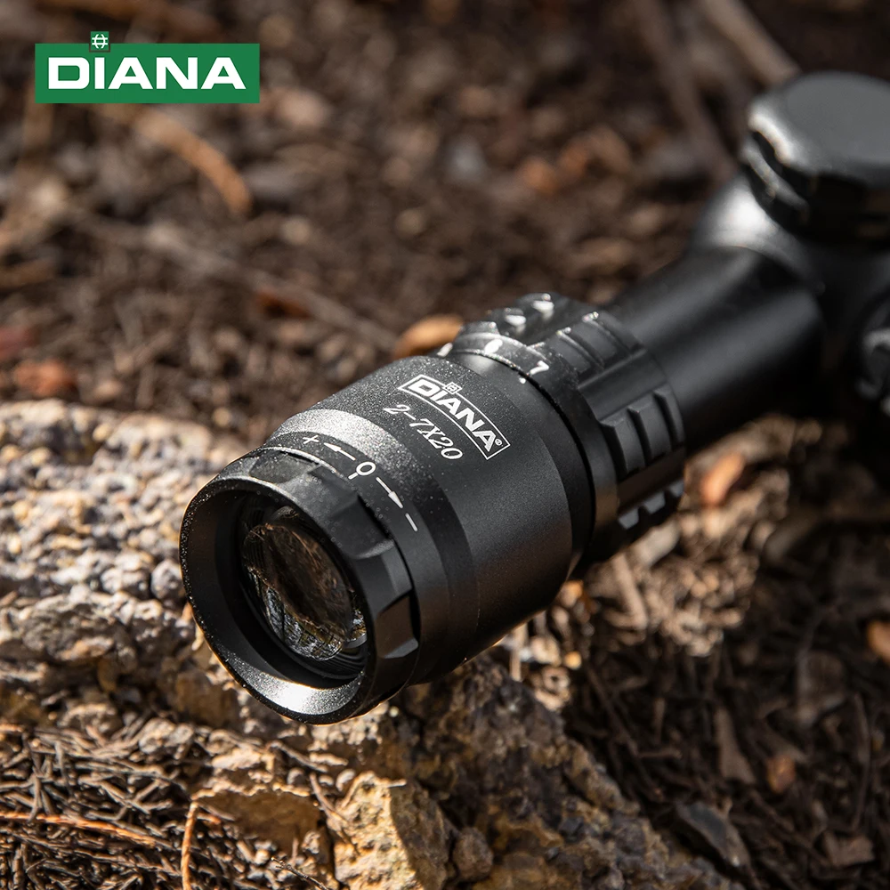 DIANA 2-7x20 Tactical Optical Sight Internal Adjustment No Illumination scope 25.4mm Tube Diameter
