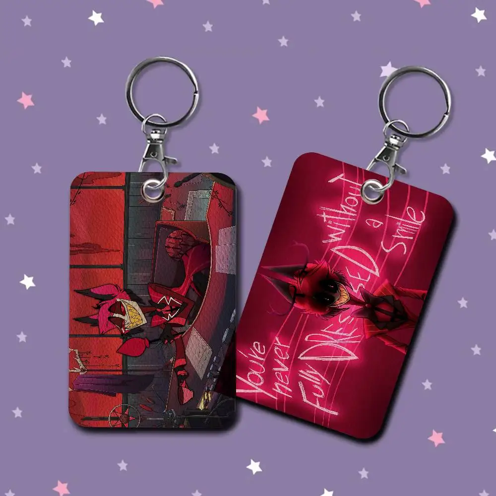 Popular A-Alastor H-Hazbin H-Hotel 1pc INS Creative Cartoon Student Campus Card Holder For Meal Card, Bus Card, Work Card, Etc
