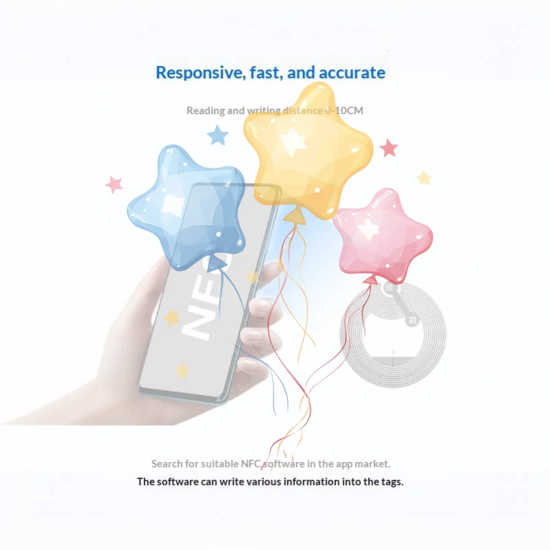 20 PCS Rewritable NFC Chip Sticker Tags With Optional 213 215 216 High Sensitive Induction For Access Control Payment Info