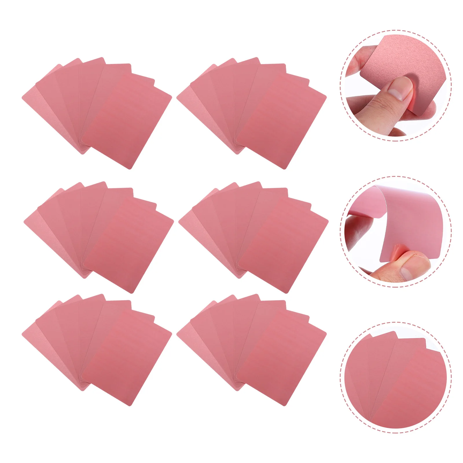 

50 Pcs Metal Business Card Name Cards Sublimation Engraved Marking Machine Aluminum Blank Golden Smooth Office