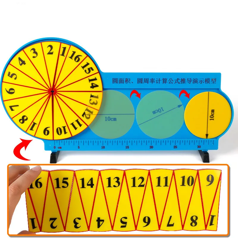 Circular Area calculation and pi calculation demonstration device Mathematics teaching aids