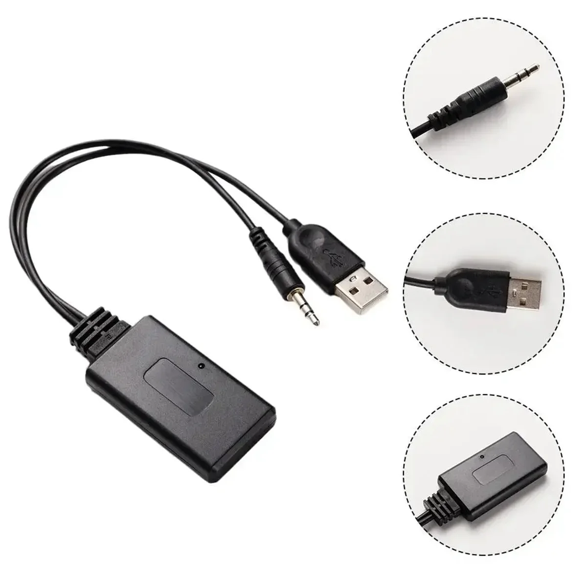 Universal Bluetooth Radio Cable Adapter Universal Aux Bluetooth Music Audio Receiver Car Charger Adapter