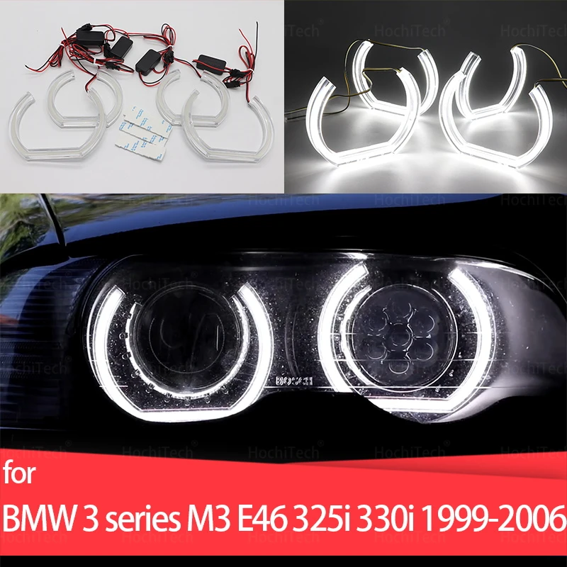 

for BMW 3 series E46 325i 330i M3 1999-2006 Excellent DTM Style Ultra bright led Angel Eyes DRL rings Retrofit Accessories